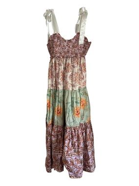 Free People Bluebell Boho Floral Tiered Maxi Dress